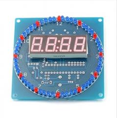 V TELESKY 1PCS Rotating LED Electronic Clock Kit Light Control Temperature DS1302 C8051 Microcontroller DIY Electronics (Loose Parts)