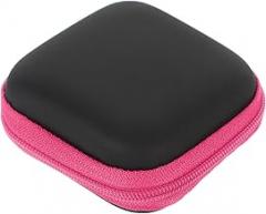 BESPORTBLE Portable Earbud Case with Eva Hard Shell, Pink Cord Organizer Travel Electronics Storage Bag for Earbuds