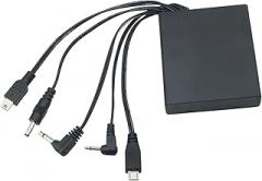 Safe Fingerprint Lock Emergency Power Box 5 Heads Integrated Jack Switch 4 AA Batteries Multi-functional Fingerprint Locker Power Box For Electronic Cabinet Locks Toys Lights Lighting