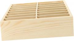 Wooden Phone Holder Desk Stand Classroom Cell Phone Storage Box Organizer Electronics Storage Case