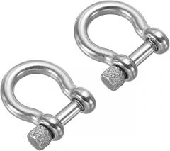 Tool Parts and Accessories D-Ring Shackle 2Pcs 8mm Inside Width Stainless Steel U Shape Small Shackles (#CN-140824-04095)