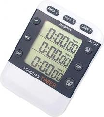 Digital Sports Timer Stopwatch with LCD Display Countdown and Memory Functions Portable Electronic Chronograph for Cooking and Training Battery Not Included