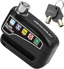 Black | France | Motorcycle Alarm Wheel Disk Brake Lock Theft Bicycle Alarm Disc Brake Electric Lock Waterproof Motorcycle Bike Accessories New 2026 High for Reliable Electronic Component