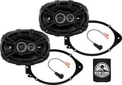 KICKER Speakers 6X9 inch for GMC Sierra/Denali 1500 (All Cab) 2014-2023 Upgrade Kit - Pair of DS Series with Adapters and Harness, Car Audio Front Door Speaker DSC69304, 43DSC69304