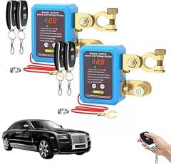 Remote Control of Car Devices for Anti-Theft Safety, 2026 New Remote Control Battery Disconnect Switch Anti-Theft Controller, 12V, 240A, Smart Voltage Car Kill Switch for Car, Truck, RV (Electronic-2)