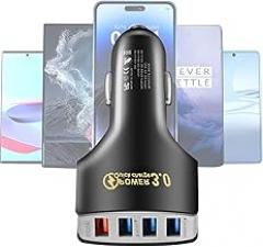 Car USB Charger Multi Port, Quick Charge 4 Port Automotive Power Adapter - Consumer Electronics for Camping Vehicles Vehicle Family Tals Outdoor Adventures Daily Commute