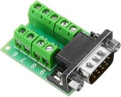 Electronic Components 3pcs Male Head RS232 Turn Terminal Serial Port Adapter DB9 Terminal Connector