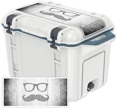 MightySkins (Cooler Not Included) Skin Compatible with OtterBox Venture 45 qt Cooler Lid - Hipster | Protective, Durable, and Unique Vinyl Decal wrap Cover | Easy to Apply | Made in The USA