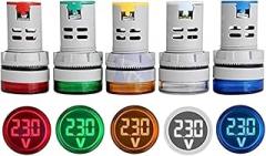 22mm AD16-22DSV LED Display VoltTrackier Metier Indicator LED Light Voltage Test Trackier Metier DC 6-100V New 2026 High for Reliable Electronic Component, Precision, Stable Performance