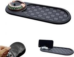 Multifunctional Car Anti-Slip Mat – Phone Holder & Temporary Parking Plate, Self-Adhesive Dashboard Pad for Electronics & Accessories (Black)