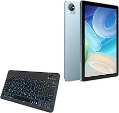 BoxWave Keyboard Compatible with Blackview Tab 8 WiFi - SlimKeys Bluetooth Keyboard - with Backlight, Portable Slim LED 7 Colors - Jet Black