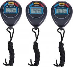 3pcs Stopwatch Accurate Electronic Timer for Training and Sports Events Design for Use Black