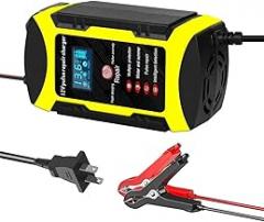 12V IntteIligent Car Motorcycle Battreriy Charrger Overheat Overcharge Multiple Protection with LCD Display Car Charrger Accessories New 2026 High for Reliable Electronic Component