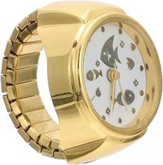Healeved 1Pc Chic Fish Design Electronic Ring Watch for Women Portable Jewelry with Craftsmanship Decorative and Practical Accessory