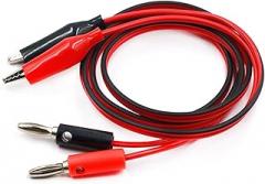 2Pcs Wire Cable with Insulators Clips Test Cables Banana to Clips Flexible Wire Leads for Multimeter Electronics Banana Plug to Clip Leads for Efficient Electronic Testing and Maintenance