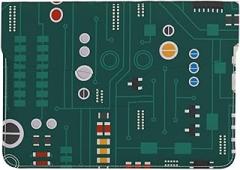 Laptop Sleeve, 13-14 Inch PU Leather Computer Sleeve Bag, Water-Resistant Laptop Case Protective, School Office Travel, Personalized Electronic Circuit with Diodes