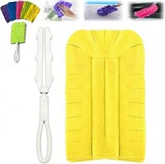 360° Electrostatic Duster Refills — The Sustainable Choice for a Dust, Duster Refills Reusable, Washable Replacement Dusters, for Home Cleaning Electronics Blinds Furniture Car Cleaner (Yellow)