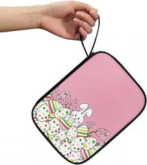 Gzzxiailg Rabbit Eggs Watch Band Storage Case Holds 12 Watch Straps, Universal Electronics Carrying Case with Zipper, Travel Watch Band Storage Holder Collection Pouch Easter Gift