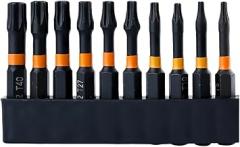 Pack of 10 T8 Hexagonal Wrenches Set High Strength Steel Magnetic Tip T Handle for Electronics Furniture Assembly