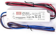 LPV-20-5 5V 3A Power Supply, IP67 Waterproof Industrial Grade AC to DC Adapter, 15W Outdoor Switching Power Supply for LED Strips, CCTV Camera, Raspberry Pi, Electronics - UL Listed & Class II Design