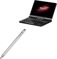 BoxWave Stylus Pen Compatible with GPD Pocket 4 - AccuPoint Active Stylus, Electronic Stylus with Ultra Fine Tip - Metallic Silver