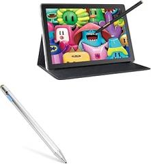 BoxWave Stylus Pen Compatible with Huion Kamvas Slate 10 (10.1 in) - AccuPoint Active Stylus, Electronic Stylus with Ultra Fine Tip - Metallic Silver