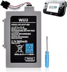 UCEC Wii U Gamepad Battery, Wii U Accessories 3600 mAh Wii U Battery Replacement Rechargeable Battery Pack Compatible for Nintendo Wii U Gamepad WUP-010, WUP-012