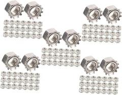 Zerodeko 250pcs Stainless Steel Hexagonal Lock Nuts External Tooth Washer for Secure Fastening Machinery Furniture and Electronics Locking Mechanism for Repairs