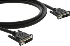 Kramer Electronics DVI Copper Cable 7.6 m DVI-D DVI-D DVI – DVI Cable – Black (3 m, DVI-D DVI-D Black Male Connector/Male Connector -20 – 75 °C)