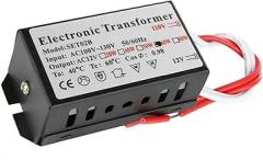 WALFRONT 110V to 12V Electronic Transformer Voltage Converter Power Supply Smart Driving with Ultra Thin Cases for Halogen Lights Low Voltage Lamps (60W)