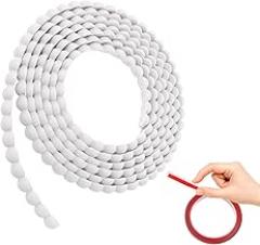 Flexible Peel and Stick Molding Trim 9.8 Ft Pearl Bathroom Mirror Trim DIY Bead Decorative Wall Molding for Mirror Frame Cabinet Border Kitchen Backsplash Wall Edge (White)