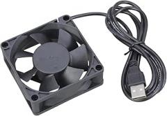 USB 5V 7x7cm Cooling Fan 7025 2300rpm Low Noise USB Cooling Fan Kit for Desktop Computer and Electronic Devices
