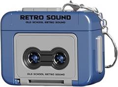 Mini Tape Recorder Keychain, Plastic Recordable Retro Mini Cassette Tape Player Keychain with Music for Backpacks, Handbags, Cassette Recorder (Tapes Playback Disabled)