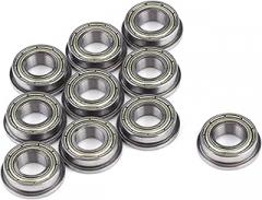 10Pcs F688ZZ Flanged Ball Bearing, 8x16x5mm Shielded Chrome Steel Flange Bearings for Glider, Wheels, lawnmowers, Printers, Motors, Reducer, Electronic Equipment