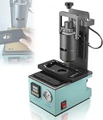 250W Hot Melt Glue Dispensing Machine,Semi-Automatic Glue Drip Machine,w/Thermostat and Barometer&Foot Switch,Rotating Heating Head,for Electronic Components (10cc)
