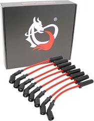AIP Electronics Dragon Fire Race Series High Performance Ignition Spark Plug Wire Set Compatible with 1999-2013 GMC Chevrolet Avalanche Cadillac Escalade Hummer 4.8L 5.3L 6.0L 6.2L OEM Fit PWJ100