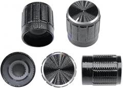 5PCS/Lot Black Metal 6 Mm Knurled Shaft Insert Dia. Potentiometer Control Knobs Switch Knob 15mm X 16.5mm Height New 2025 High for Reliable Electronic Component, Precision, Stable Performance
