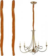 NICENNEDED 2PCS Chandelier Fabric Cord Cover, 39.4 Inch Gold Chandelier Chain Cover Velvet Cloth Cord Hider Cable, Lamp Cord Cover for Electrical Lighting Fixtures
