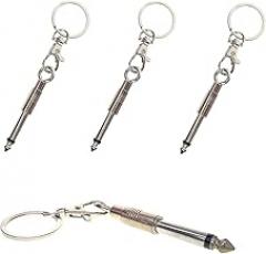 Cooplay 4pcs Guitar Plug SY Keychains for Door Key All Mountable Amp Cable Holder Kit Music Enthusiasts Audiophiles Audio Type Accessories Electric Bass Amplifier Connector