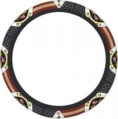 Mos 991 Electronic Counter Measures Steering Wheel Cover for Women Men Anti-Slip Breathable and Sweat Absorption Universal Cute Steering Wheel Protector Car Accessories