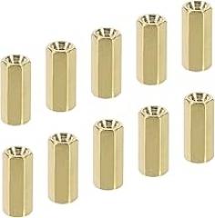 YOKIVE 20 Pcs M2.5 Spacers, Brass Hex PCB Standoffs Nuts, Keep Height Consistent, Great for Motherboard, Circuit Board, Electronics (Gold Tone, 11mm)
