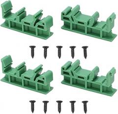 Tyenaza 2 Sets of C45 DIN Rail Circuit Board Mounting Brackets, Insulated for PCB Electronic Switching Devices