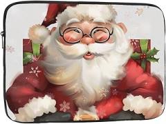 Cute Santa Claus Design Laptop Bag Men Women Shockproof Travel Office School Laptop Bag
