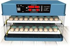 YXCKG Large Poultry Hatcher 126 Eggs Electronic Digital Incubator for Hatching Eggs Automatic Eggs Incubator with Temperature Control and Auto Turning-AC 220V / DC 12V (Size : 126 Eggs)