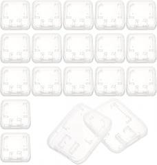 24Pcs Memory Card Storage Organizer Case with Lid, Medium Thickness Micro and Standard Card Holder Container for Travel and Electronics Accessories