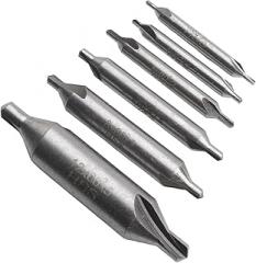 Center Drill Bits Set 6Pcs for Metalworking and Lathe Machine Use