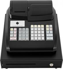 47 Keys Electronic Cash Register, POS System Cash Register, 6 Digits LED Electronic POS System with Flat Keyboard and Thermal Printer for Small Business Retail Restaurant