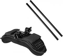 NICEYRIG 15mm Shoulder Rig Pad with railblock, 16'' Aluminium Rod for DSLR Camera Cinema Camcorder Shoulder Support System