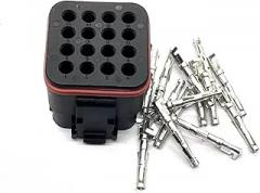 1/16 Pin Male Female Waterproof Automobile Connector ITT CTB Type Electronic Plug 132016-000 with Terminals(Female Plug)