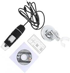 Artibetter Handheld USB Electronic Microscope with 50x-500x Magnification, High-Definition Digital Electron Microscope for Home Science Observation with Silver Suction Cup Stand, Black Design